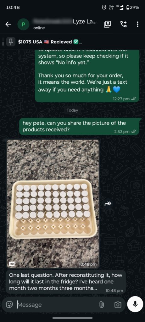 USA delivery proof